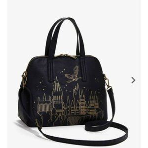 LOUNGEFLY HARRY POTTER HOGWARTS OUTLINE SATCHEL
